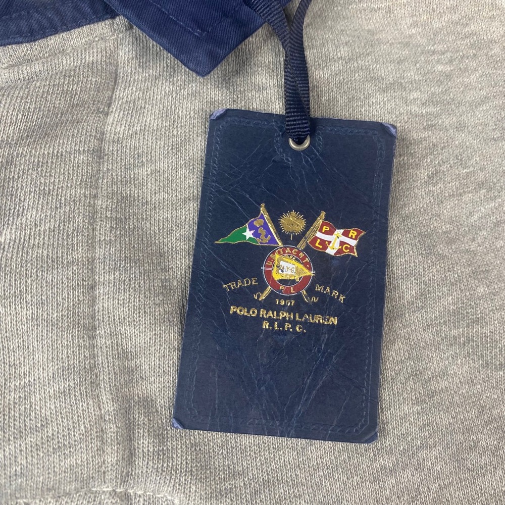 Vintage Polo Ralph Lauren Cross Flags Rugby XXL Sweatshirt Anniversary 90s NWT - Picture 4 of 9